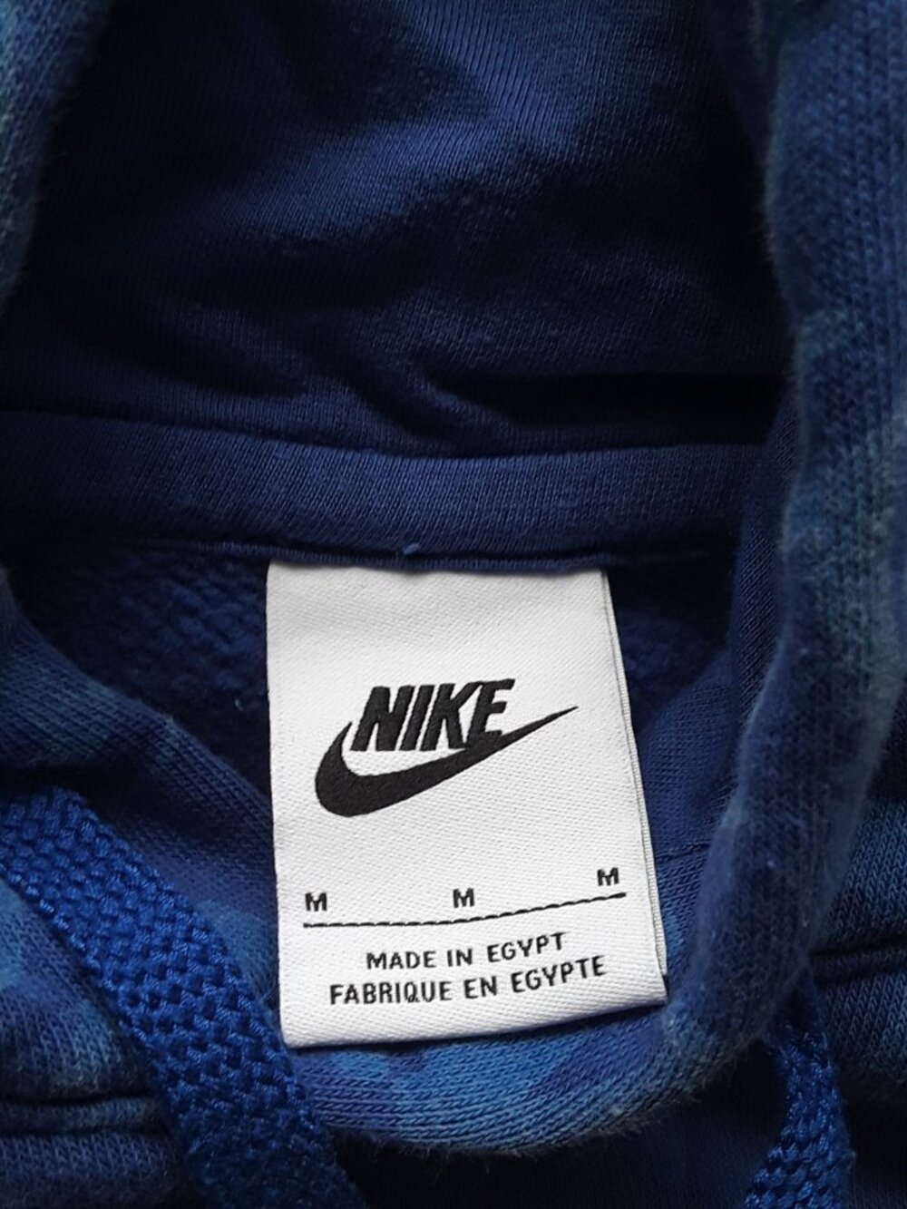 Nike Men’s Medium Blue Hoodie • Graphic Pattern Pullover • Kangaroo Pocket - Picture 5 of 6